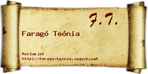 Faragó Teónia névjegykártya