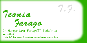teonia farago business card
